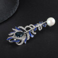 wholesale S925 Sterling Silver New Stylish High-End Enamel Designer Brooch, Vintage Luxurious Gemstone Shell Pearl Brooch-0-1