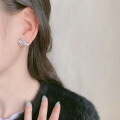 wholesale S925 Sterling Silver Bow Stud Earrings for Women, Small and Cute, Youthful Style, Fashionable and Versatile-0-3