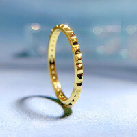 wholesale S925 Sterling Silver Plated with 14K Gold, Mu Jing Jewelry New Ring for Women,Ins Style Fashion Versatile Pure Silver-R439 Gold 9
