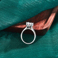 S925 Sterling Silver Women's Cross-Border Ring with Large Radiant Moissanite-0-0