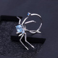 wholesale 925 Silver Insect Series Designer Natural Gemstone Ring, Spider Design Fine Workmanship with Natural Topaz-0-1