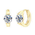 S925 Sterling Silver 1-Carat Moissanite Ear Cuffs, Minimalist & Versatile-0-3