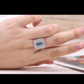 wholesale 925 Sterling Silver Fashion Luxury Natural Topaz Ring for Women, High-End Textured Gemstone Ring-0-3