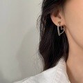 wholesale S925 Sterling Silver Trendy Minimalist Small Fresh Love Stud Earrings for Women, Versatile and Chic Summer Accessory-0-3