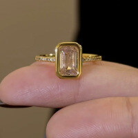 wholesale S925 Sterling Silver New 6*9 Ash Zircon Pink Ring by Zhuozhifan Jewelry, Unique and Chic Design for Cross-border-R714 Pink No. 6