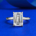 wholesale S925 silver new jewelry, high-carbon diamond emerald-cut 7*10mm rectangle, popular European and American style ring-0-5