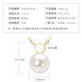 S925 Sterling Silver Geometric Hollow Natural Freshwater Pearl Necklace-0-21