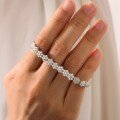 wholesale S925 Sterling Silver Fully Set Floral Bracelet for Women, Exquisite and Elegant, Versatile, Best-Seller on Independent Sites-0-2