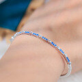 wholesale 925 Sterling Silver Luxury Fashion Women's Solid Bracelet with Zircon OEM Customization-0-2