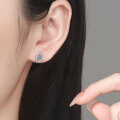 S925 Sterling Silver Moissanite Egg-shaped Stud Earrings-0-2