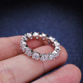 S925 Silver Full Moissanite Ring, Women's Stackable Tail Ring Factory Direct Live-0-2