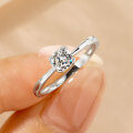 Metal Geometric Design Classic Round Diamond Ring Fashion Luxury Versatile Wholesale Jewelry-0-0