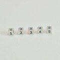 wholesale Sterling silver retro number cube beads Thai silver bracelet spacer beads DIY hand-strung bead braided rope accessories-0-2
