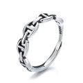wholesale S925 Sterling Silver Retro Geometric Exquisite Pig Nose Ring, Minimalist and Versatile Trendy Fashion Index Finger Ring for Women-0-4