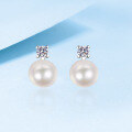 wholesale 925 Sterling Silver Natural Freshwater Pearl Earrings with Moissanite for Women, Niche Luxury Online Same Style, Direct from Source-0-6