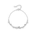 wholesale S925 Sterling Silver Shiny Zircon Bow Bracelet for Women, Versatile Luxury Style, Elegant and Sweet Cute Aesthetic Hand Accessory-0-4