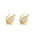 wholesale Gold-Plated 925 Silver Openwork Hollow Out Hetian Jade Earrings Hanfu Cheongsam Vintage Earrings Cabochon Gemstone Earrings-0-4