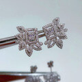 wholesale Sterling silver, Zhuozhifan Jewelry new luxury micro-set petal earrings,ins,。-0-3