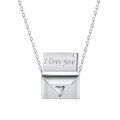 wholesale S925 Sterling Silver Ins Necklace for Women with Openable Envelope Pendant, Mother's Day Gift, Delicate and Small Collarbone Chain Wholesale-0-5
