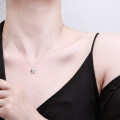 Sterling Silver New Moissanite Unicorn Necklace, Women's Simple Fashion Ins Trendy Wholesale-0-2