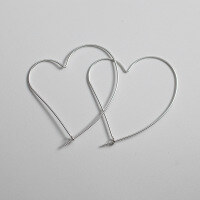 wholesale S925 Sterling Silver Women's Earrings Hollow-Out Large Heart Sweet Stud Earrings Large Hoop Earrings Elegant Ear Accessories E4626-S925 silver pair 925 silver
