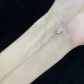 wholesale 18K Gold Minimalist Korean-Japanese Style Oval Lab-Grown Diamond Bracelet for Women, 03 Carats, Export-0-1