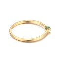 wholesale 18K Yellow Gold, 14K Rose Gold, 9K Gold Light Luxury Genuine Emerald Ring for Women, Gemstone Pinky Ring, Fashion Commuter Jewelry-0-4