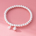 wholesale 999 Silver Fresh and Sweet Ins-Style Niche Design Exquisite Bud Lotus Beaded Bracelet S7776-0-2