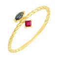 wholesale 18K Gold Japanese Retro Luxury High Sapphire High Ruby Ring Jewelry Manufacturer Wholesale-0-4