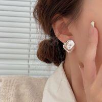 wholesale S925 Sterling Silver Small Designer Textured Earrings for Women, Korean High-End Earrings-Sterling silver