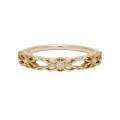 wholesale 14K gold-plated S925 silver white zircon ring with starry lace hollow-out design, Christmas limited edition-0-4