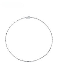 wholesale S925 gold-plated sterling silver with high-carbon diamonds, Italian craftsmanship, handcrafted minimalist versatile women's cable chain-45cm round buckle 925 silver