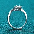 925 Silver Button Snowflake Ring Fashion Minimalist Moissanite Manufacturer Direct-0-0