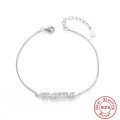 wholesale S925 Sterling Silver Diamond-Studded Letter Mama Bracelet, a Cross-Border European and American New High-End Jewelry for Women, Mother's Day Gift-0-4