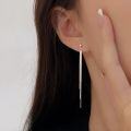wholesale S925 Sterling Silver Long Tassel Chain Ear Thread Earrings for Women, Korean New Simple Elegant Ear Accessories-0-0