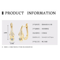 Sterling Silver Exaggerated European Cross-border Earrings with Moissanite Stars [Clearance Free Shipping]-Style O [Clearance Sale - Free Shipping] Gold  925 Silver