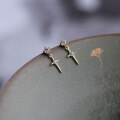 wholesale 9K Gold Exquisite Minimalist Starry Sparkle European and American Casual Elegant Stud Earrings-0-1