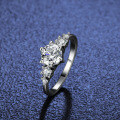 S925 Silver Classic Six-Prong Moissanite Ring for Women-0-1