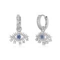 wholesale S925 Sterling Silver Evil Eye Ring Necklace Earrings Set for Women, Premium Blue Eye Zircon Design-0-6