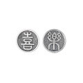 wholesale S925 silver antique oxidized Thai silver joyful round button-style trendy creative earrings ear cuffs-0-4