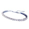 wholesale Stainless Steel New High-Carbon Diamond Full Diamond Bracelet NIS Simulated Diamond 4*4mm Row of Diamond Chain-0-4