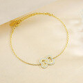 wholesale Interlocking Double Heart Love Bracelet S925 Sterling Silver Heart-shaped Jewelry for 520 Valentine's Day-0-2