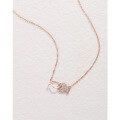 wholesale Rose Gold Plated S925 Sterling Silver Pisces Necklace for Women, Minimalist and Unique Design, Delicate Pendant Collarbone Chain-0-2