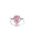 wholesale S925 Sterling Silver Pink Series Ring for Women with High-Carbon Diamond Zircon, Cross-Border Bestseller Ice Flower Cut Ring-0-8