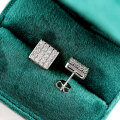 Metal Fashion Minimalist Square Stud Earrings, Versatile Office Essential-0-0