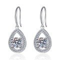 wholesale S925 Silver Moissanite Drop Earrings, Foreign Trade Hot-Style, Niche Fashion Trend, Luxurious High-End Sense Wholesale-0-1