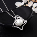 wholesale S925 silver jewelry source factory new style pure silver inlaid with pearl shell beads elegant pendant necklace wholesale-0-3