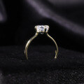 wholesale 9/10/14/18K Gold/Rose Gold/Yellow Gold Premium 1-Carat Lab-Grown Diamond Four-Prong Engagement Ring-0-4