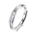 wholesale S925 Sterling Silver Original Design High-end Couple Rings Adjustable Plain Band Rings Valentine's Day Gift-0-153