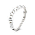 wholesale S925 Sterling Silver Irregular Crushed Silver Ring, Minimalist Design, Versatile Viral Style Trending Stackable Index Finger Ring for Women-0-4